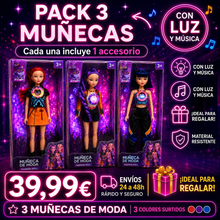 Muñecas K‑Pop con luz, música y accesorios| Rumi, Zoey y Mira
