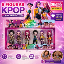 Caja de 6 figuras K-Pop de 39 por 23 centímetros