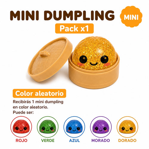 Mini Dumpling Purpurina Aleatorio Pack de 1
